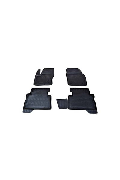 ideal STORE Rubber Mats for Ford Kuga III, Tavia Style, with Border, Floor Fixing Clips, Material
