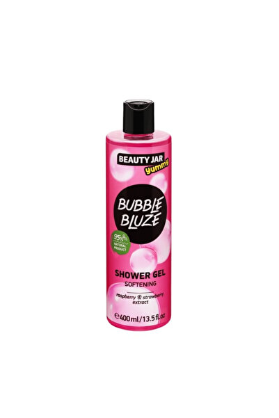 Beauty Jar Gel de duș pentru piele catifelată, cu extract de zmeură și căpșuni, Bubble Bluze, 400ml
