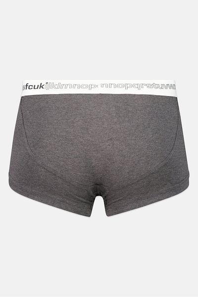 French Connection Men 1 Pack Brand Logo Boxer Brief, Grey