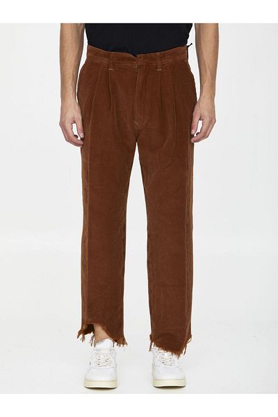 INCOTEX Cognac Velvet Trousers