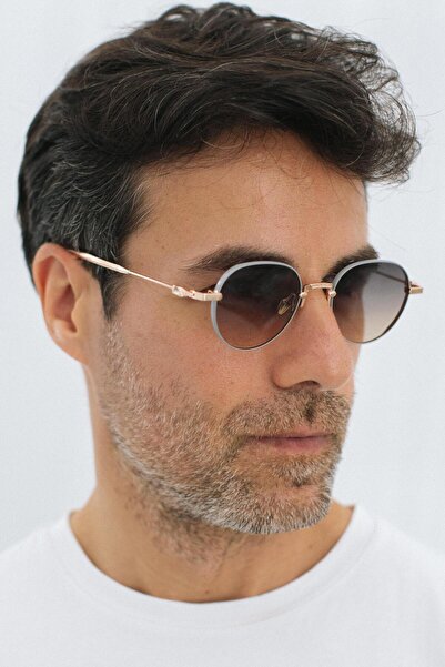 Bilge Karga Speki Gold Black Orange Degrade Erkek Güneş Gözlüğü