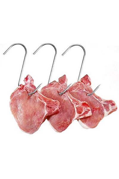 ideal STORE Set 15 Carlige idealSTORE pentru Macelarie, Otel Inoxidabil Solid, Tip S, Sarcina 15 Kg, Perfect pen