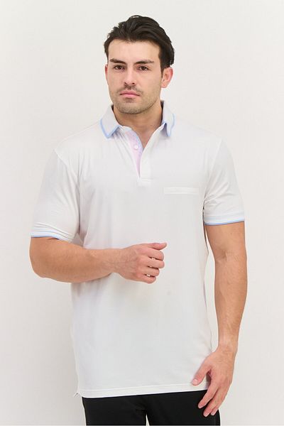 Head Men Sportswear Fit Short Sleeve Golf Polo Shirts, White
