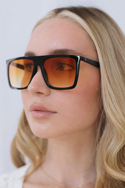 Bilge Karga Carpenter Black Orange Gradient Sunglasses