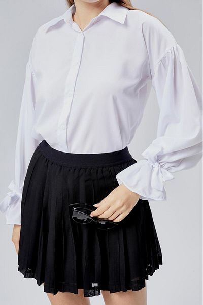 EMMAS CLOTHİNG Oversize Gather Detailed Satin Blouse