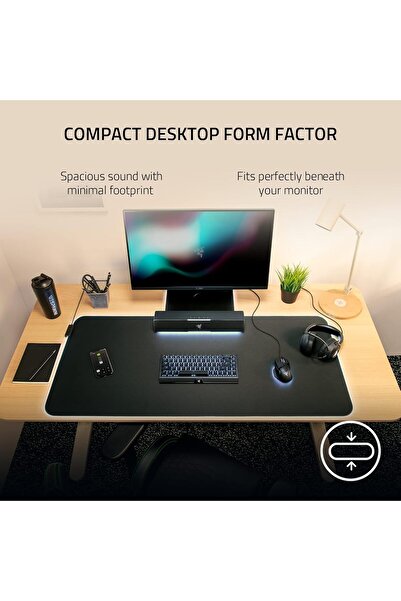 RAZER Leviathan V2 X PC Gaming Soundbar, USB-C Power, Bluetooth 5.0, Chroma RGB - Black