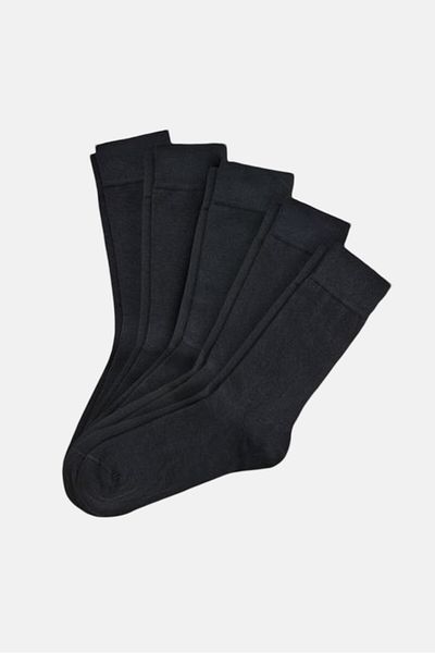 Tchibo Men 5 Pair Plain Socks, Black