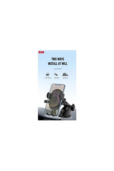 ideal STORE Suport Telefon Premium 2 in 1 idealSTORE, Prindere Ventuza+Grila, Universal