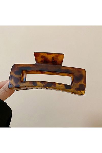 GÜLPEŞE Large Size Leopard Detailed Latch Buckle Xxl-2050