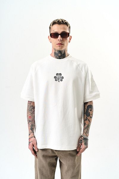 Respire Ανδρικό μπλουζάκι με στάμπα Oversize Ecru