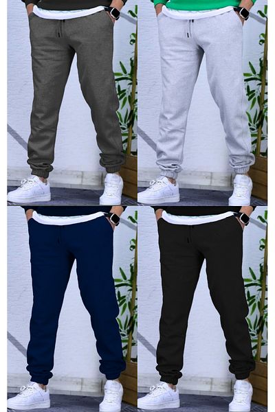 FUNSTYLE Pantaloni de sport din 4 piese cu picioare elastice