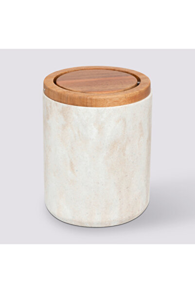 Five Simply Smart سلة مهملات طاولة بتأثير الرخام سعة 1.5 لتر