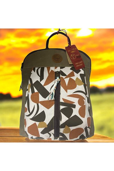 Old Cotton Vintage Canvas Colorful Authentic Daily Outing Travel Backpack Lucas Bag 30cm X 37cm