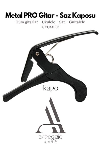arpeggio ARTE Metal-Spring Kapo |   Capo Compatible with Acoustic Guitar - Classical Guitar - Electric Guitar, Saz and Ukulele |