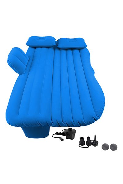 Teno Saltea Auto Gonflabila 2 in 1 Teno®, scaun spate si travel bed, 138 x 85 cm, albastru