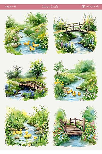 MirayDesign 1 komad naljepnice sa temom prirode (12x17 cm) za bullet journal,...