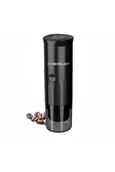 CYBERDUST Minipresso CYBERDUST,Espressor Portabil Negru Mat,Compatibil Cafea Macinata si Capsule Universale B