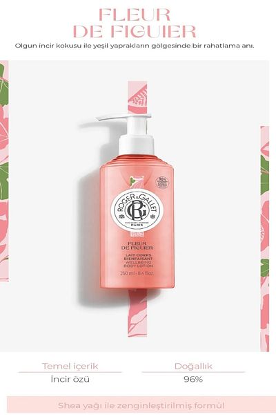 Roger&Gallet 250 مل مستخلص الشيا والتين - لوشن منعش للجسم لمدة 24 ساعة