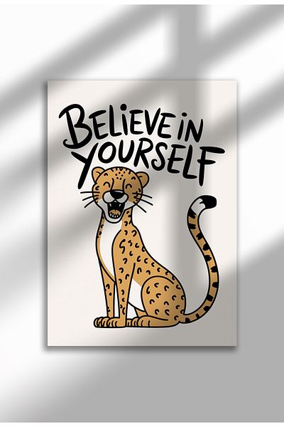 21mxm Kids Motivational Poster, Cute Animal Canvas, Nursery Wall Art, Little Dreamers 2025