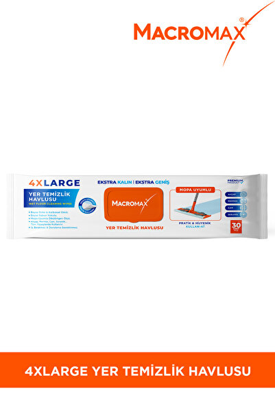 MACRO MAX MAC 4XL YER TEMİZ. HAVLUSU BEYAZ SABUN KOKU-30 AD