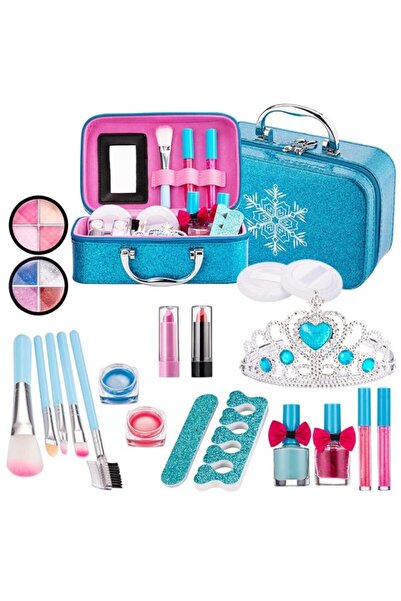 ideal STORE Trusa de machiaj pentru fete, Plastic, Wepzsxo, Albastru