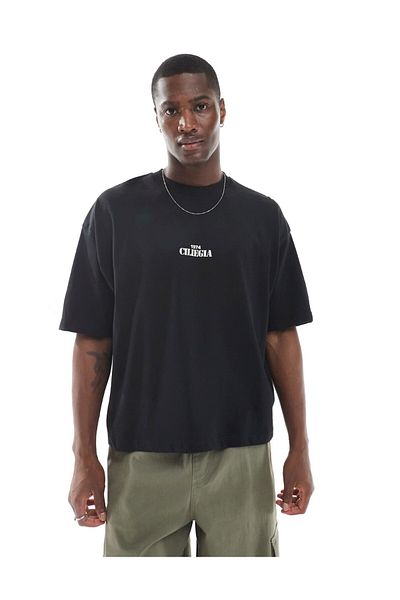 The Champ Clothing Ανδρικό μαύρο μπλουζάκι Oversize – Cherry Printed Streetwear