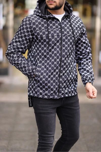 Silerra Pelernă de ploaie căptușită cu glugă unisex - neagră
