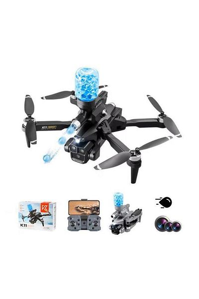 Dexia K11 Shoot Drone – 3-camera HD drone, gel ball launcher, Wi-Fi transmission control