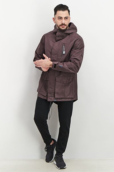 Puma Men Performance Fit Long Sleeve Windbreaker Jacket, Brown