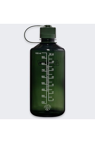 NALGENE Narrow Mouth Water Bottle 1 Liter 32 oz Nefti Green 2021-3032