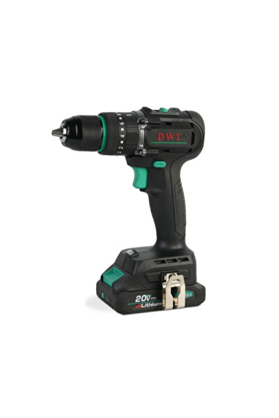 DWT مثقاب كهربائي لاسلكي بدون فرشاة قابل لإعادة الشحن بقوة 20 فولت