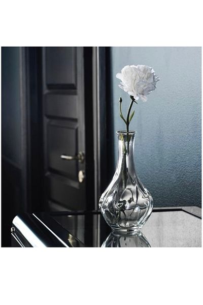 IKEA Vıljestark Glass Vase, Glass, 17cm
