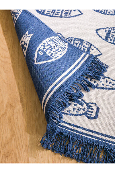 LC Waikiki LCWK Balık Desenli Püsküllü Halı 80x140 cm