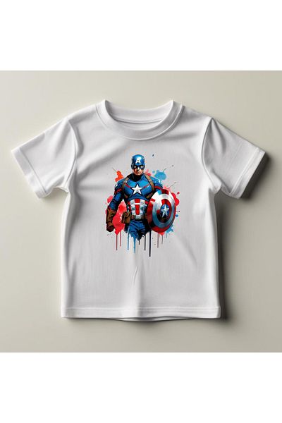 Gölge Store Tricou pentru copii cu imprimeu Captain America Regular Fit