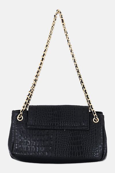 Vince Camuto Women Brand Logo Shoulder Bag 13 H x 25 L x 9 W cm, Black