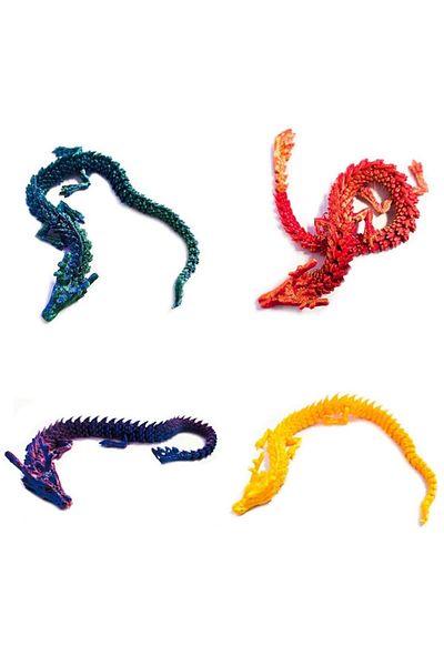 victiny Set 4 figurine dragoni print 3D VICTINY multicolor
