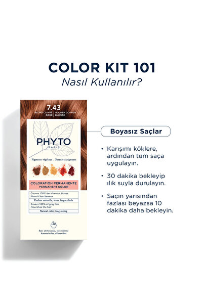 Phyto Phytocolor 7.43 Kumral Bakır Dore Amonyaksız Kalıcı Bitkisel Saç Boyası