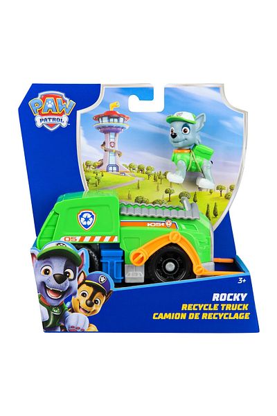 PATRULA CATELUSILOR BASIC VEHICLE SET RECYCLING TRUCK AND ROCKY FIGURE