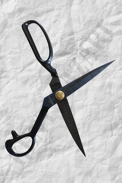 Kent Pazarı Professional Steel Sewing Tailor Scissors Fabric, Leather, Jeans Cutting 26.5cm 10'' Black Stainless Steel