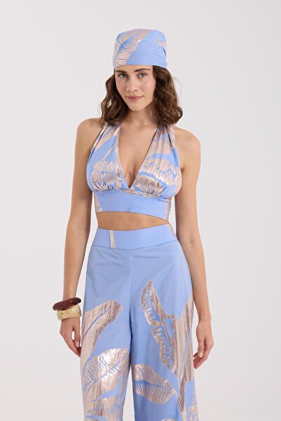 NOK İSTANBUL Golden Palm Büstiyer Mavi