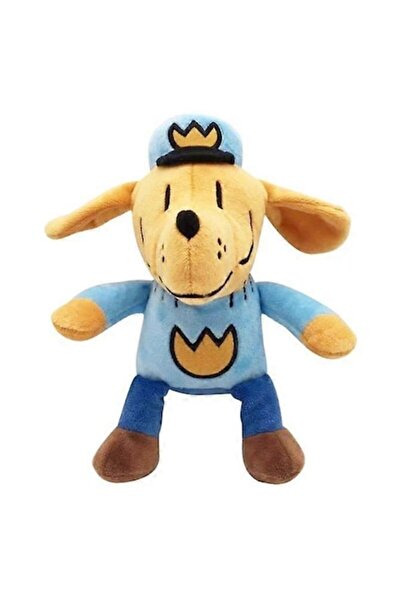 victiny Jucărie de pluș Dog Man Polițist/Detectiv de la Victiny, aprox. 25 cm - Albastru/Maro