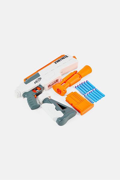 Nerf Fortnite IR Motorized Dart Blasting Replica, White Combo