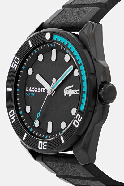 Lacoste Men 2011284 Silicone Analog Watch 35 mm, Black