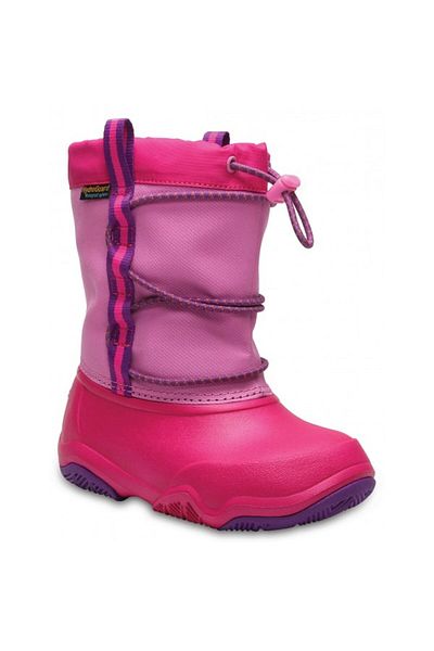 Crocs Swiftwater Waterproof Boot Pink - Party Pink 34-35 EU - J3 US