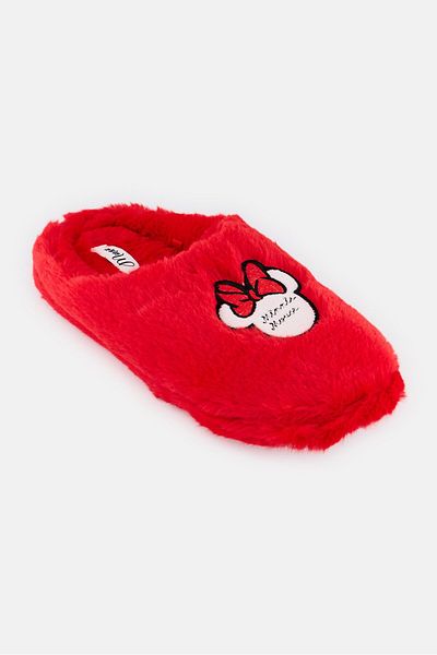 Disney Women Slip On Homeware Slippers, Red