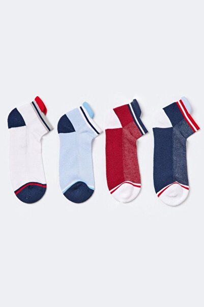 Katia&Bony 4 Pack Cotton Men's Step Socks Patterned