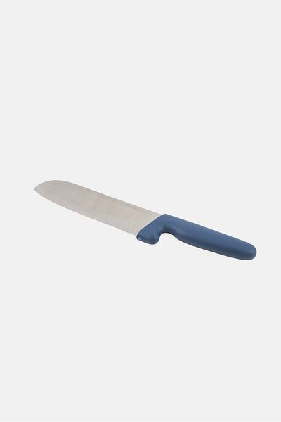 Catherine Malandrino Stainless Steel Santoku Knife, Slate Blue