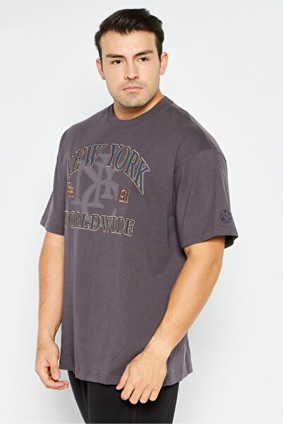 Puma Men Sportswear Fit Short Sleeves Outdoor T-shirt, Dark Coal