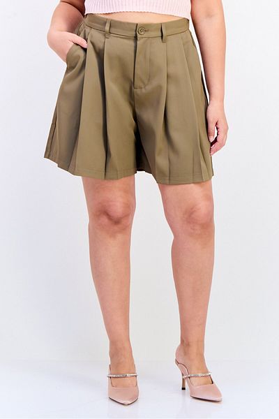 Giordano شورت نسائي سادة، بني