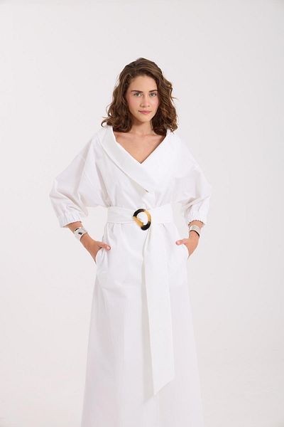 NOK İSTANBUL Lady Di 100% Koton Maxi Size Dress White